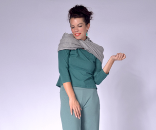 100% Cashmere Scarf Light Grey