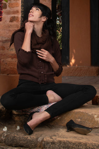 Cardigan with Frill