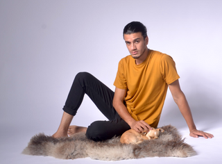 Classic Unisex Lose Fitting T shirt L / Mustard