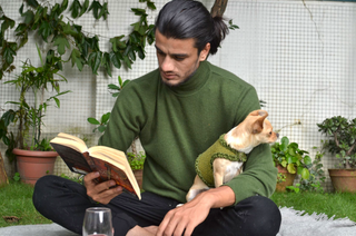 Classical Folding High Neck Dark Moss Green / S