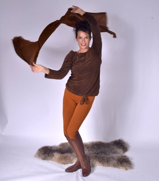 Close Fitting Ladies Tights Mustard / S