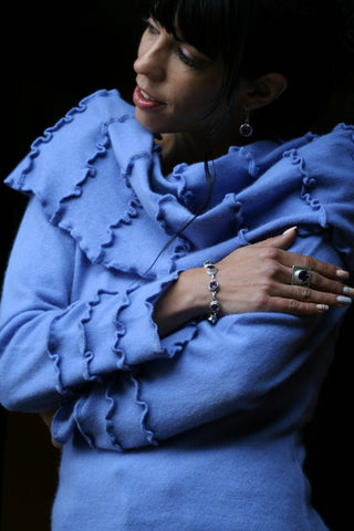 Scarf with Stitching Details Amathyst