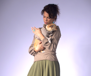 Dog Sweater with Frill Beige / Extra small