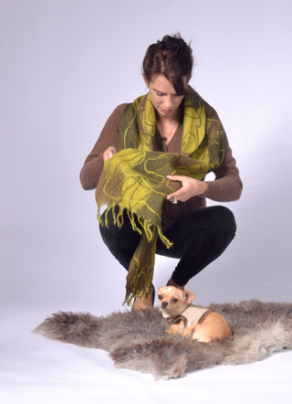 Dog Wraparound with Velvet Ribbons