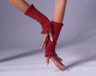 Frilled Wristguards Light Maroon / Regular