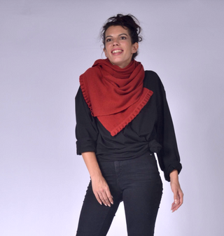 Knit Scarf with Frill Clothing