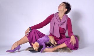 Knit Scarf with Frill Clothing