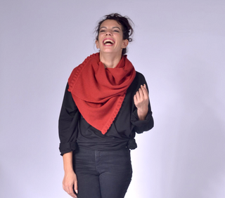 Knit Scarf with Frill Clothing