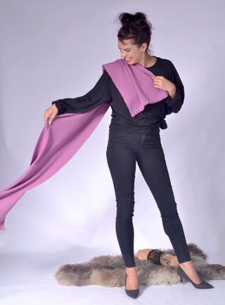Knit Scarf with Frill Clothing
