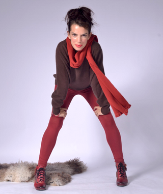 Knit Scarf with Frill Clothing