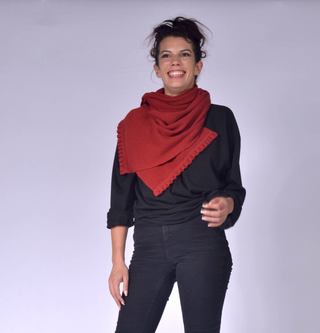 Knit Scarf with Frill Clothing