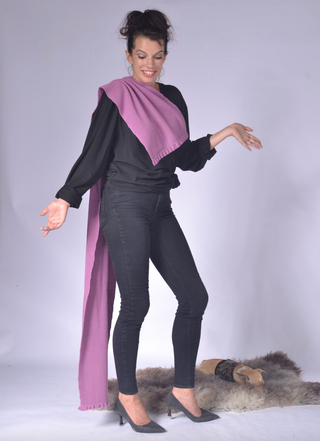 Knit Scarf with Frill Clothing