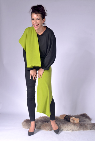 Knit Scarf with Frill Clothing