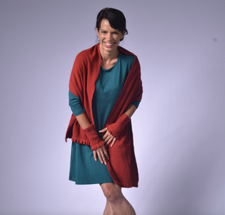 Knit Scarf with Frill Clothing