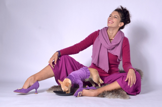 Knit Scarf with Frill Clothing