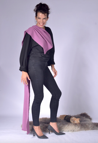 Knit Scarf with Frill Clothing