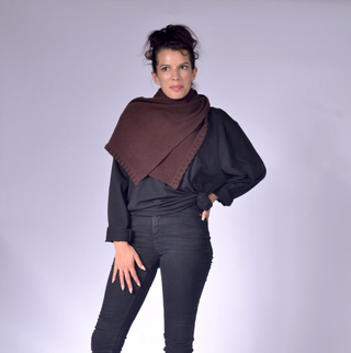 Knit Scarf with Frill Clothing
