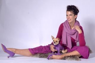 Knit Scarf with Frill Clothing