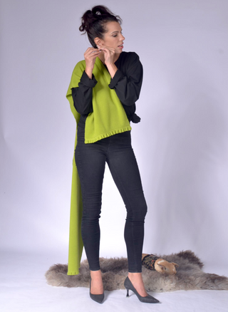 Knit Scarf with Frill Clothing