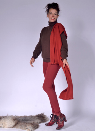 Knit Scarf with Frill Clothing