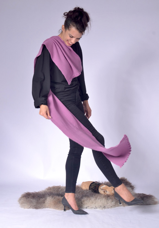 Knit Scarf with Frill Clothing
