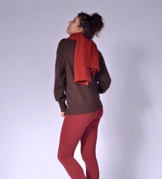 Knit Scarf with Frill Clothing