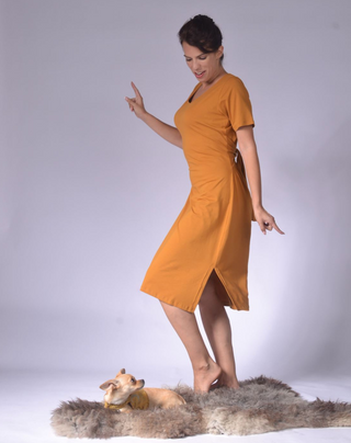 Ladies Dress with Back Wrap