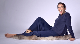 Ladies Loose Fitting Jersey Pants