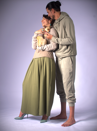 Ladies Loose Fitting Jersey Pants