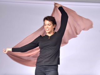 Ladies Top with Fancy Elastic Details on the Sleeves