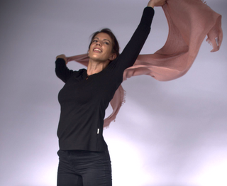 Ladies Top with Fancy Elastic Details on the Sleeves