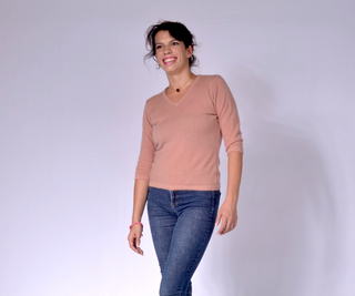 Ladies V neck ¾ Sleeved Regular Size Clothing