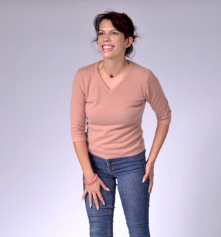 Ladies V neck ¾ Sleeved Regular Size Clothing
