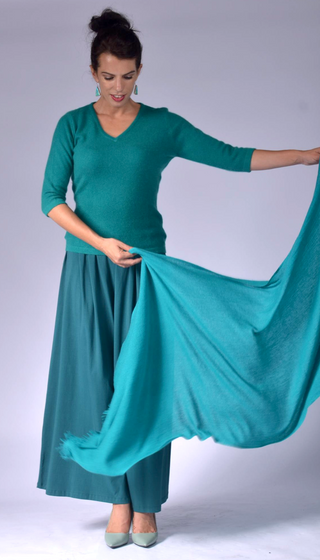 3/4 Sleeved Petite V Neck Clothing