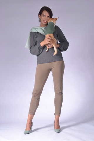 Loose Fitting Ladies Top with Long Bell Sleeves