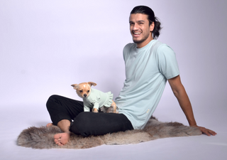 Pique Dog Sweater with Frill
