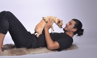 Pique Dog Sweater with Frill