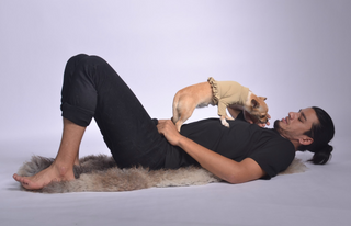 Pique Dog Sweater with Frill