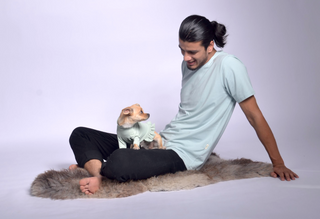 Pique Dog Sweater with Frill Mint Green / Extra small