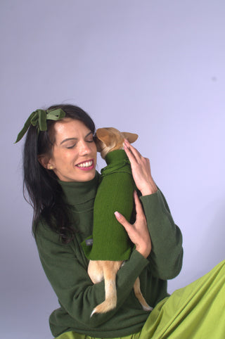 Plain and Clean Long Dog Sweater