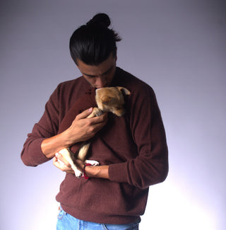 Plain and Clean Long Dog Sweater