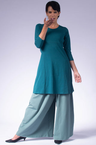 Simple Ladies Cotton Dress Aqua Marine / XS