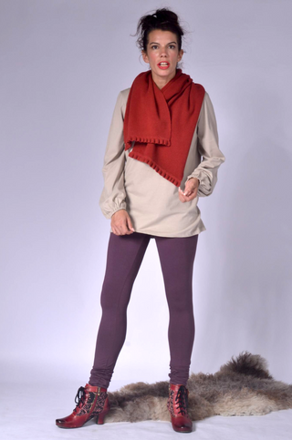 Knit Scarf with Frill Clothing